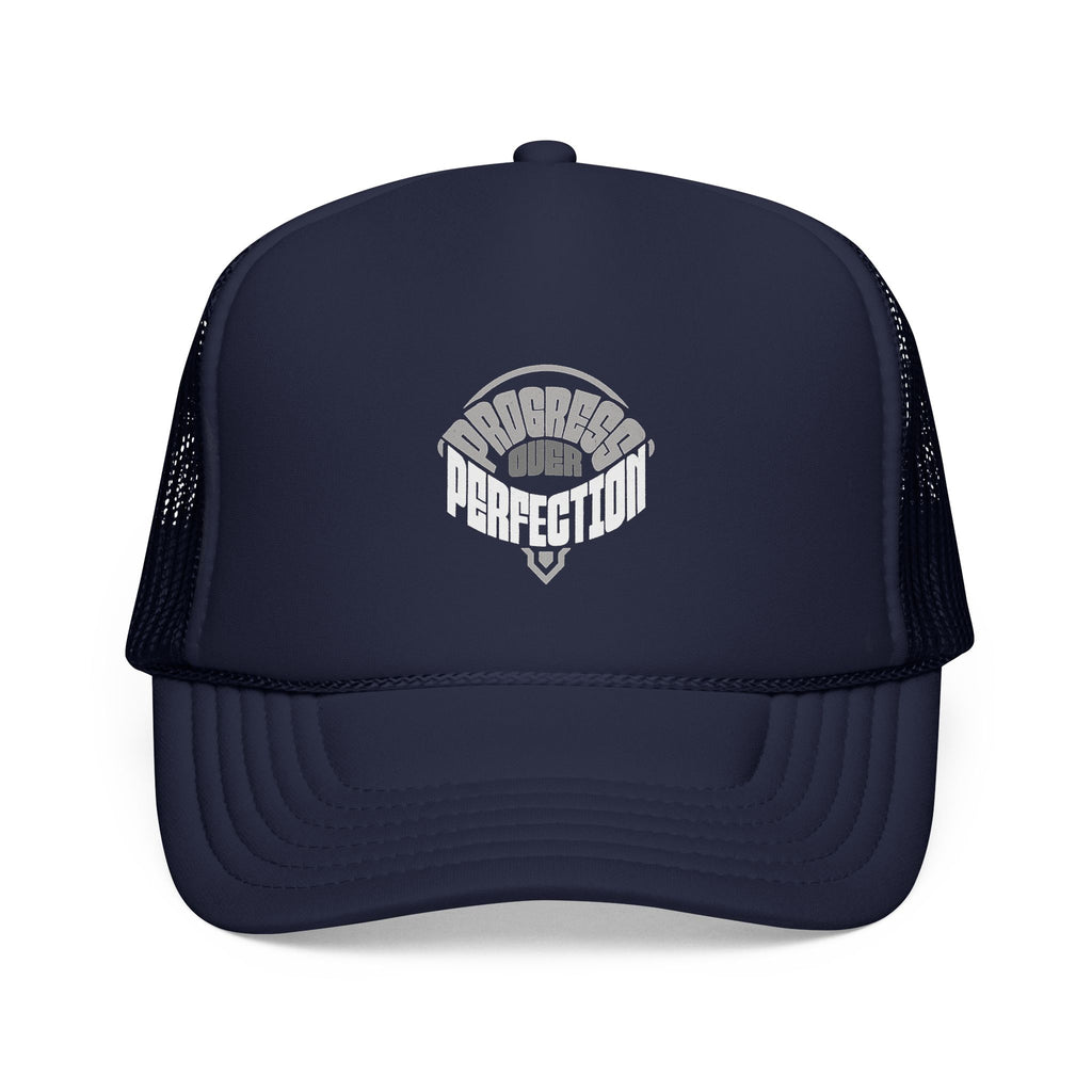 Progress Over Perfection Trucker Cap — Pop Art Motivational Hat
