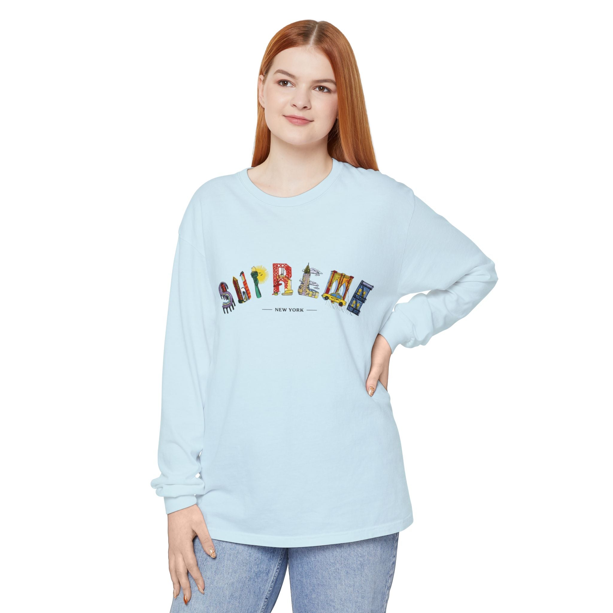 Supreme NYC Graphic Long Sleeve Tee