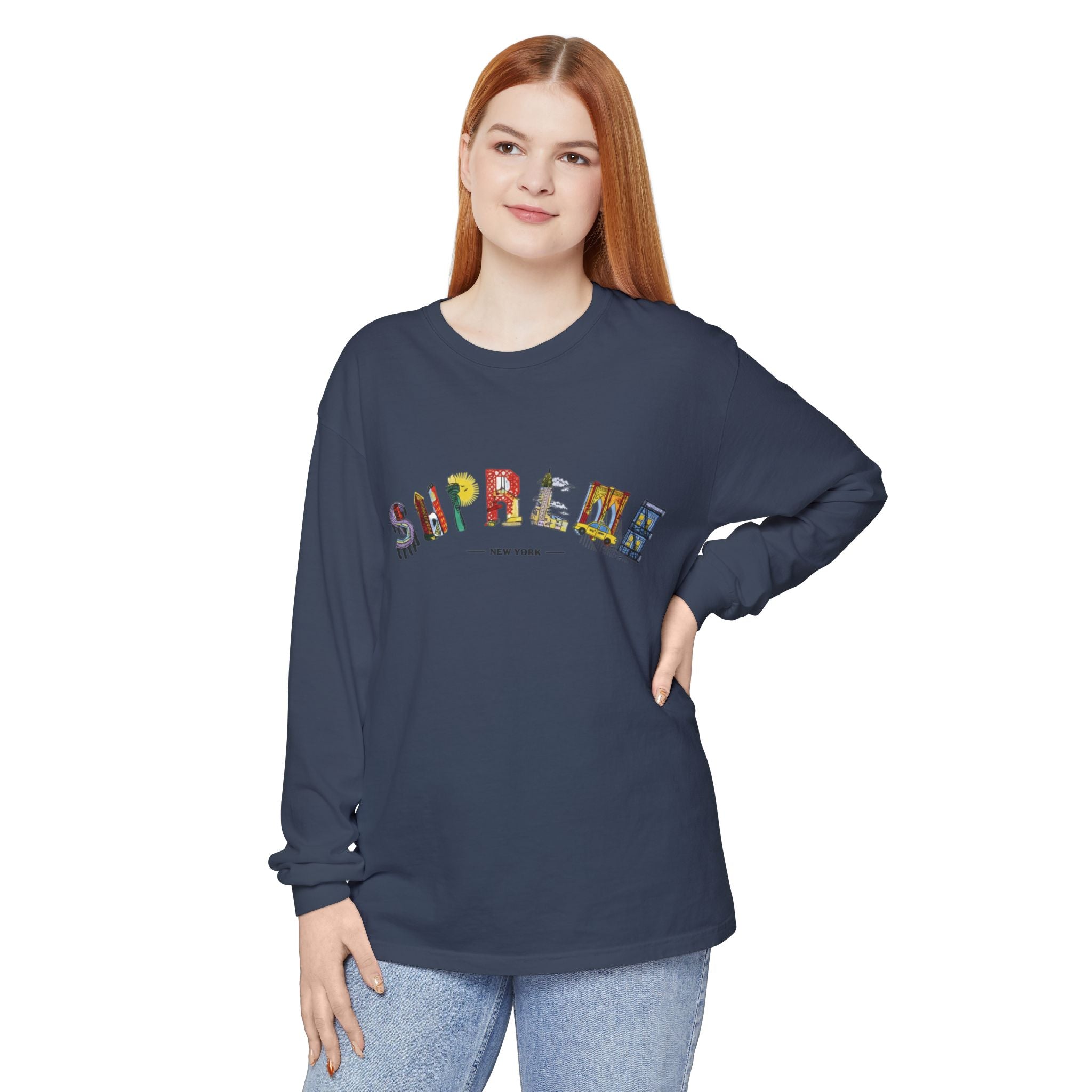 Supreme NYC Graphic Long Sleeve Tee