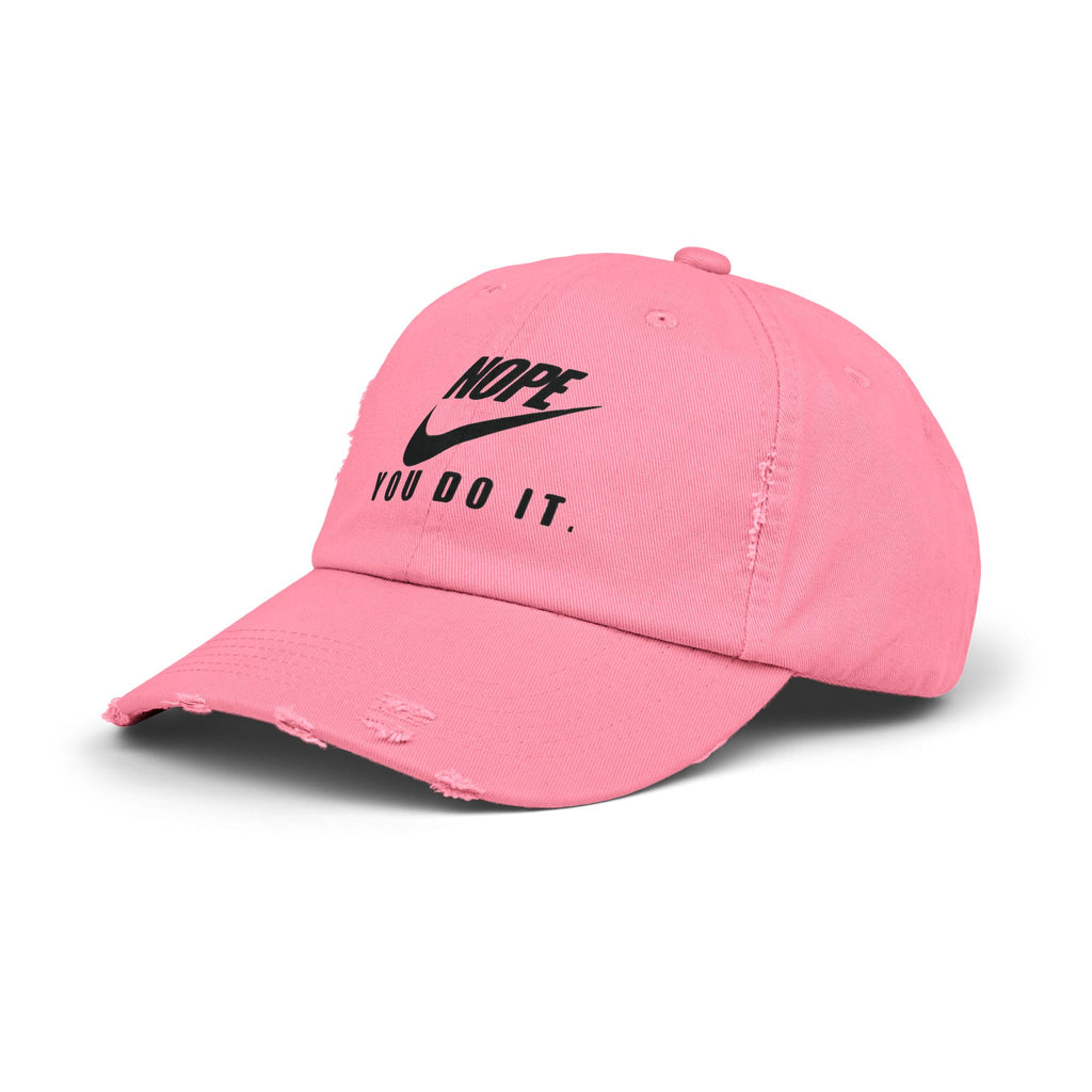 "You Just Do It" Distressed Cap — Bold Vintage Baseball Hat