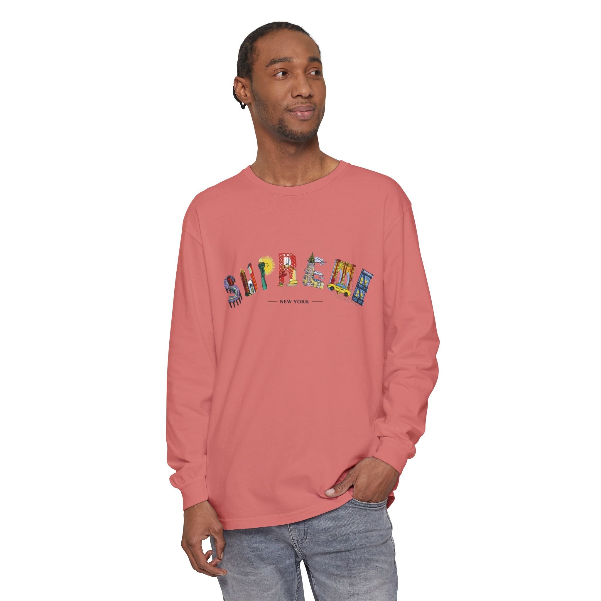 Supreme NYC Graphic Long Sleeve Tee