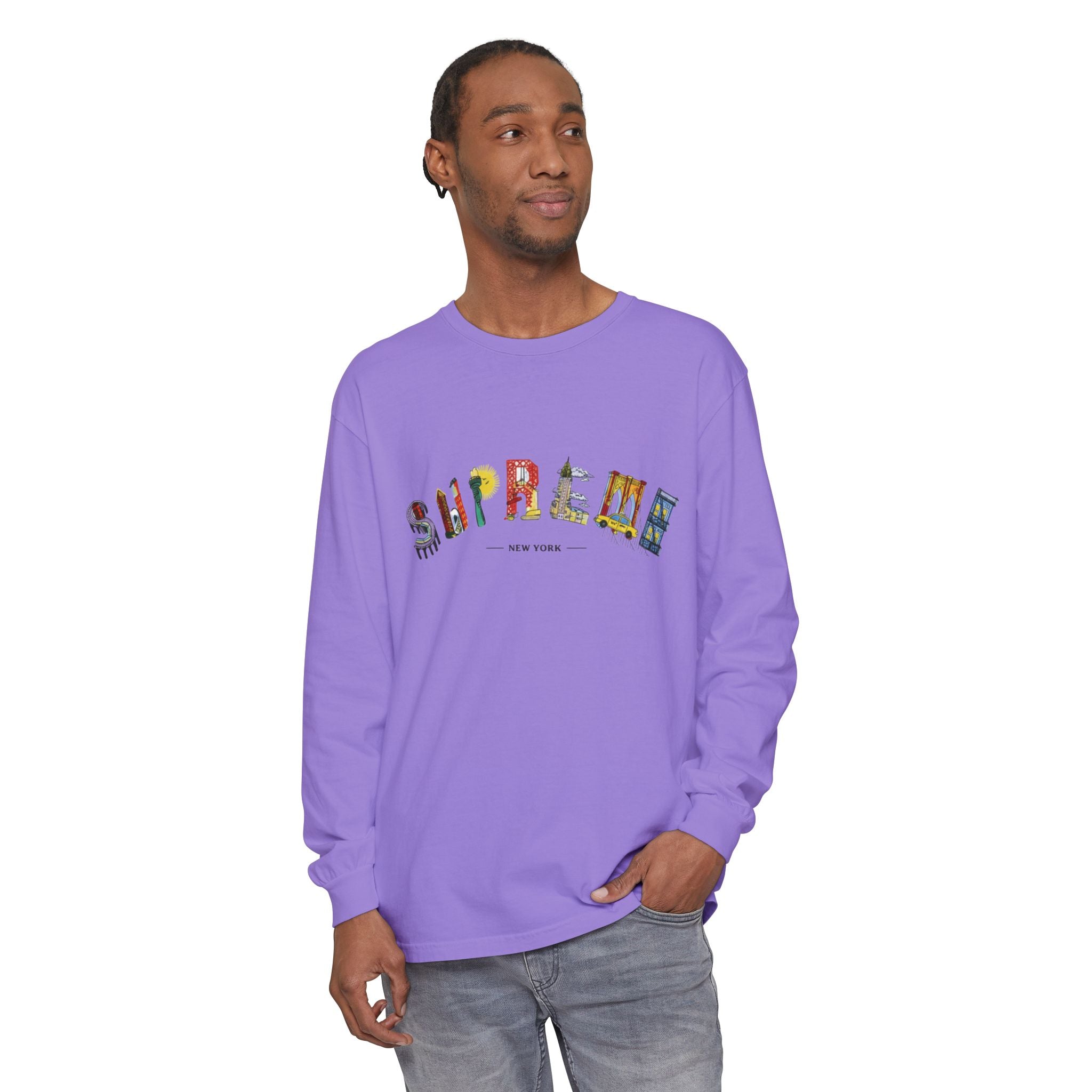 Supreme NYC Graphic Long Sleeve Tee