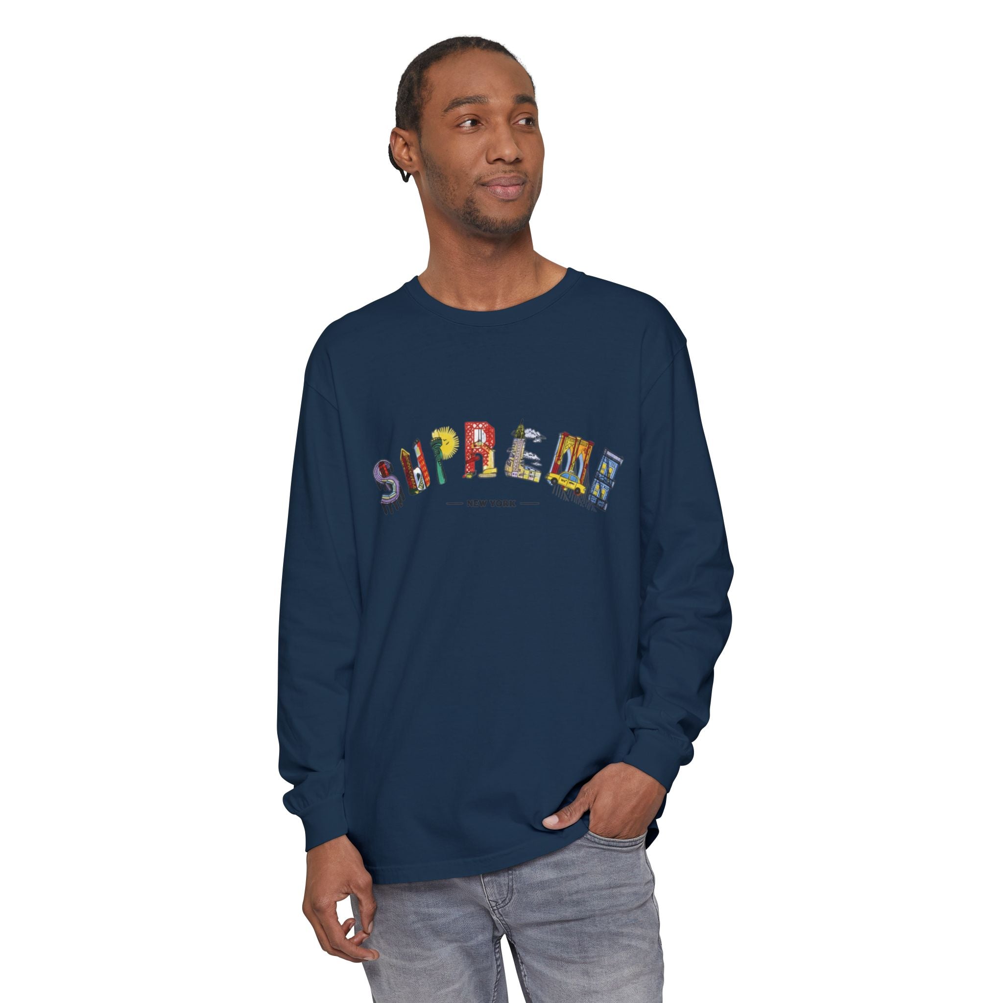 Supreme NYC Graphic Long Sleeve Tee