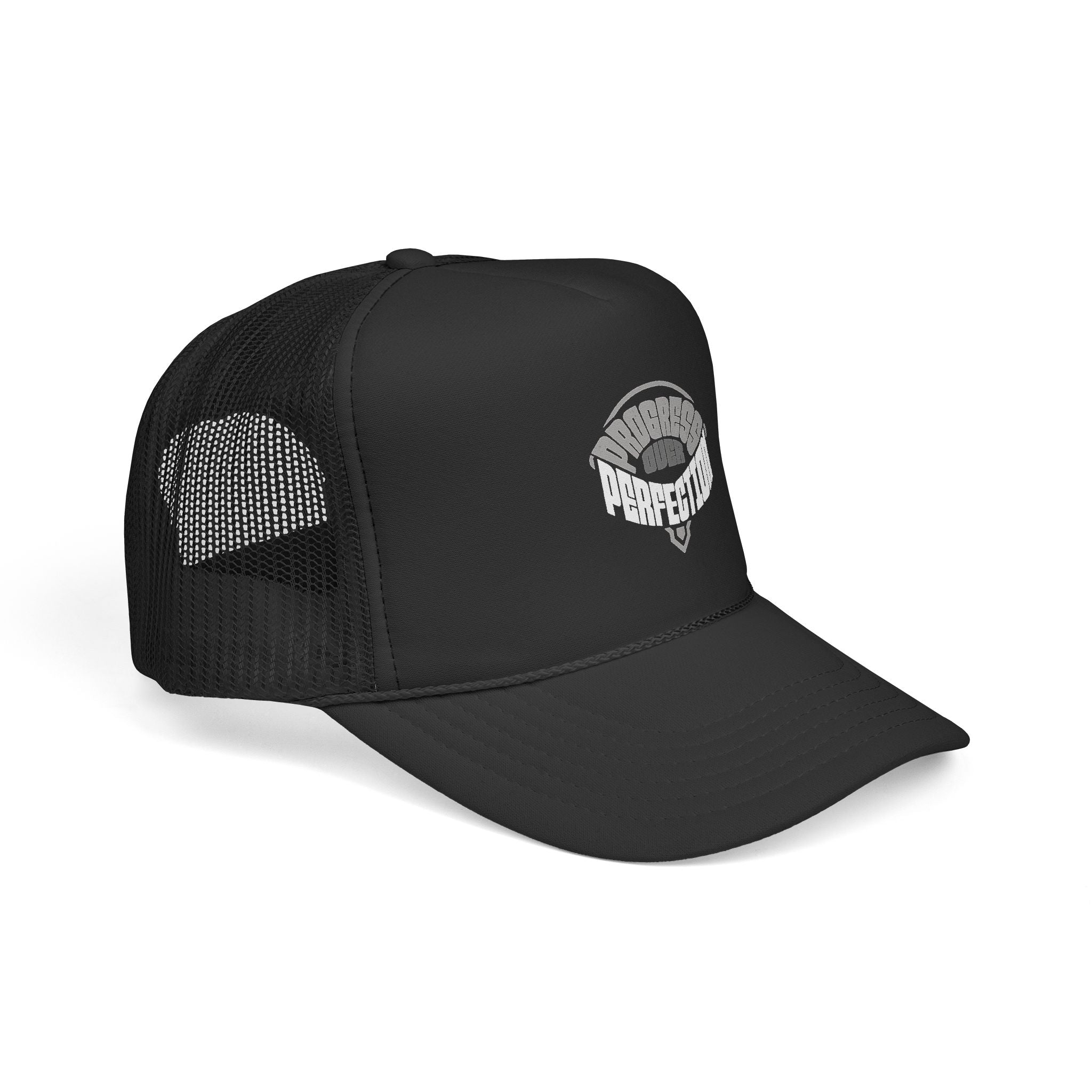 Progress Over Perfection Trucker Cap — Pop Art Motivational Hat