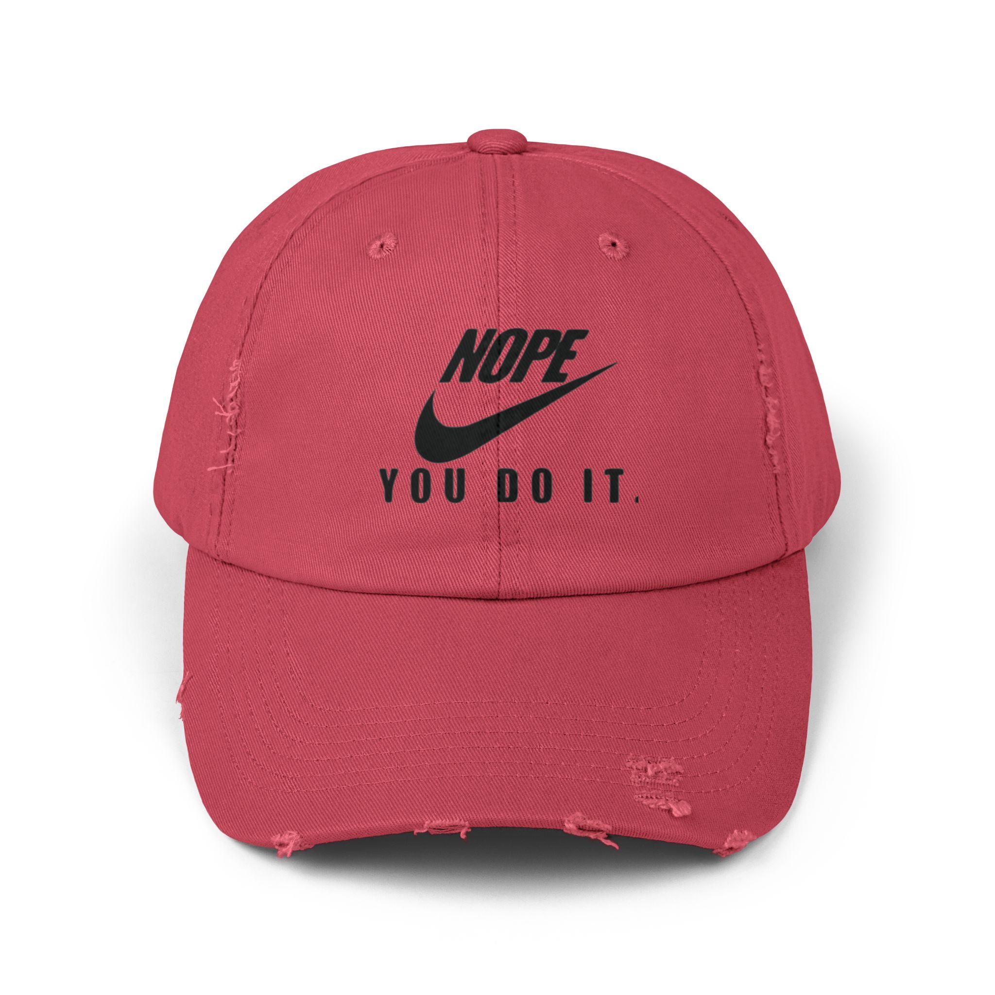 "You Just Do It" Distressed Cap — Bold Vintage Baseball Hat