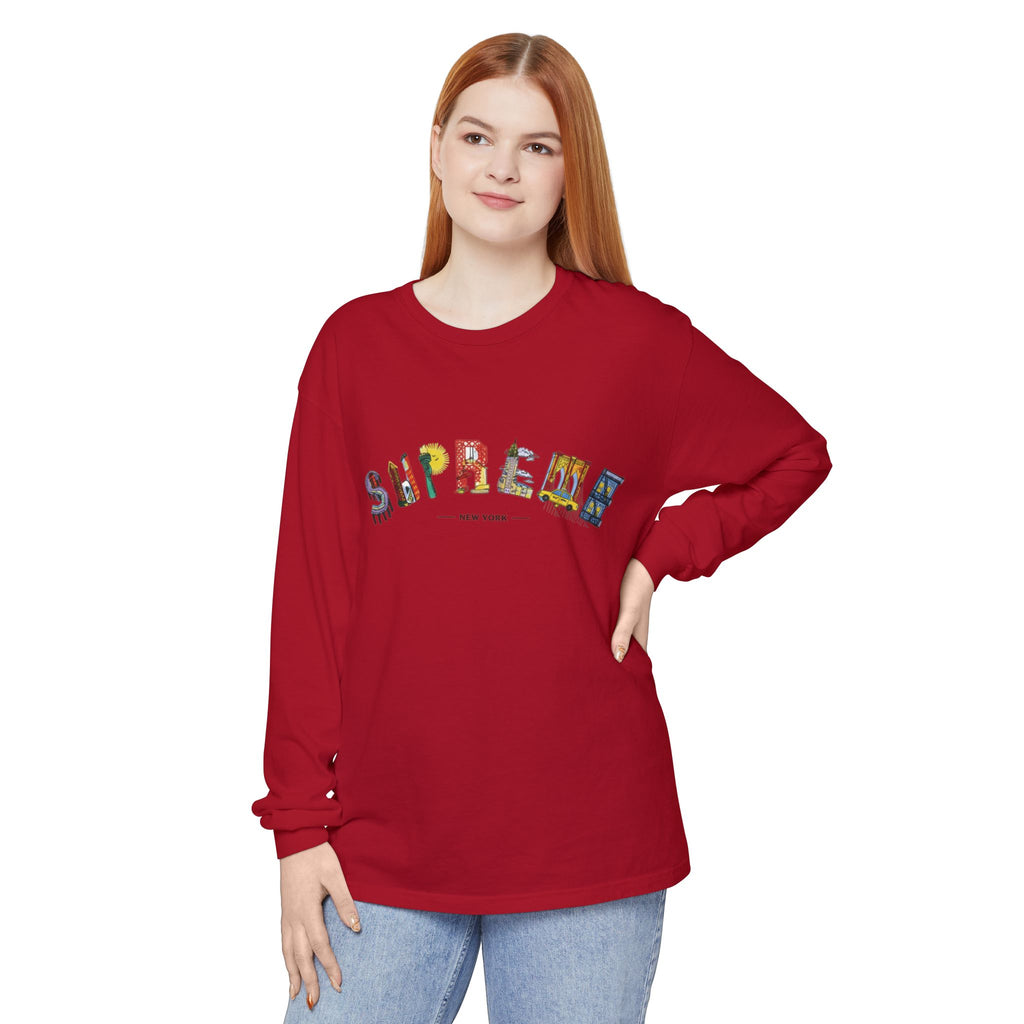Supreme NYC Graphic Long Sleeve Tee