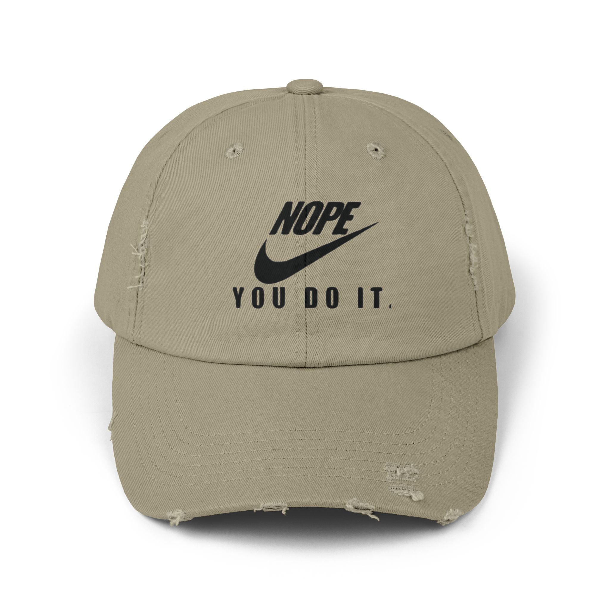 "You Just Do It" Distressed Cap — Bold Vintage Baseball Hat