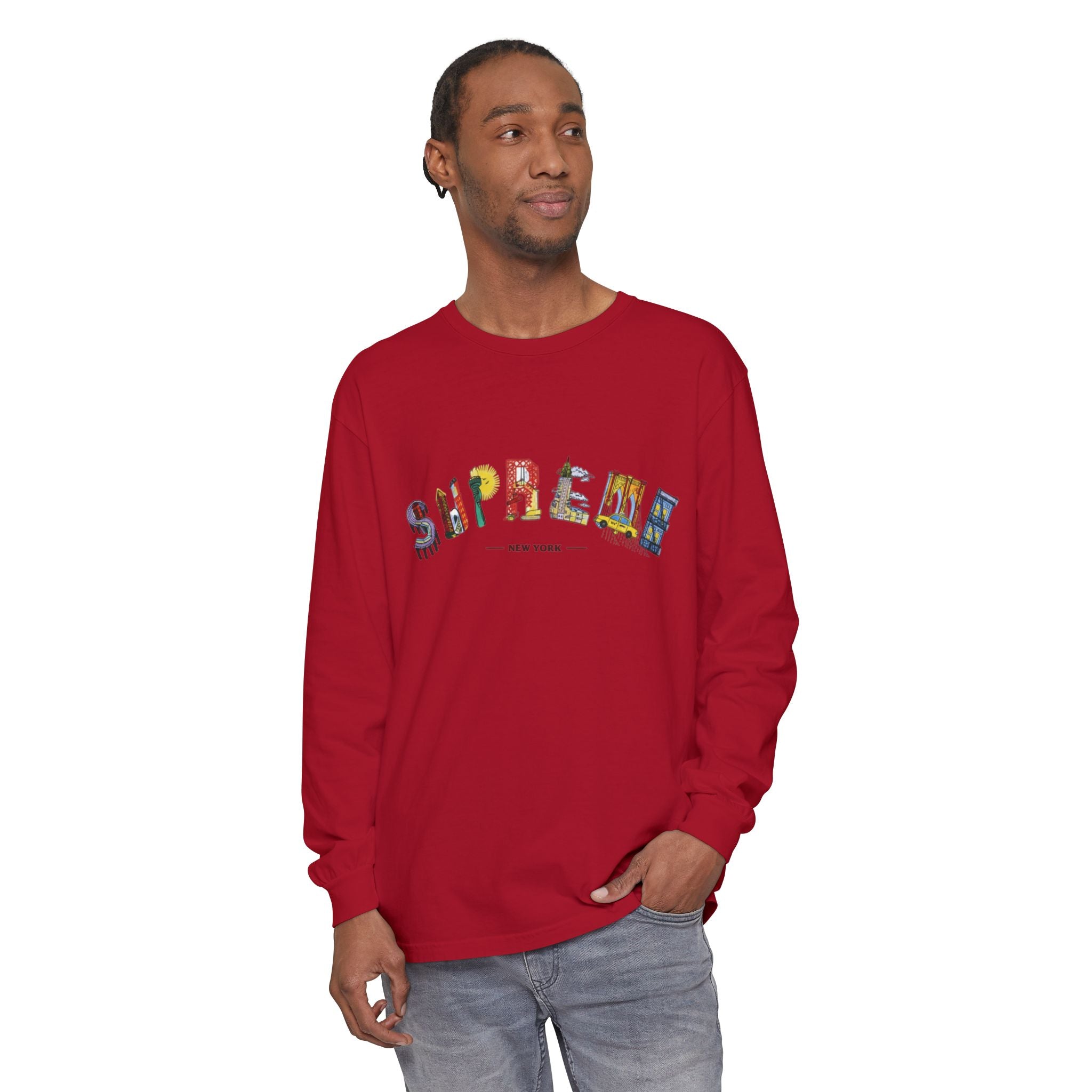Supreme NYC Graphic Long Sleeve Tee