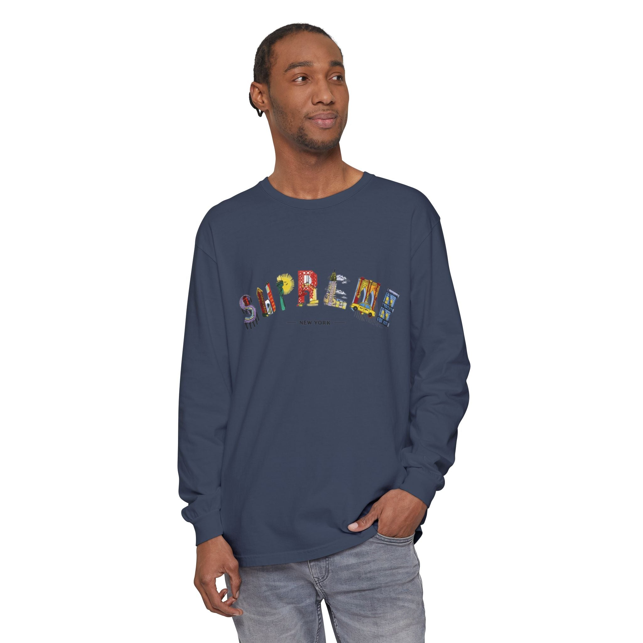 Supreme NYC Graphic Long Sleeve Tee
