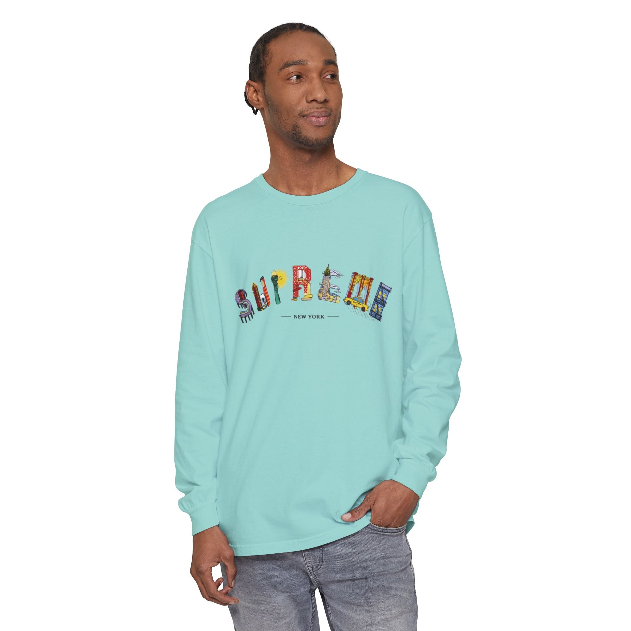 Supreme NYC Graphic Long Sleeve Tee