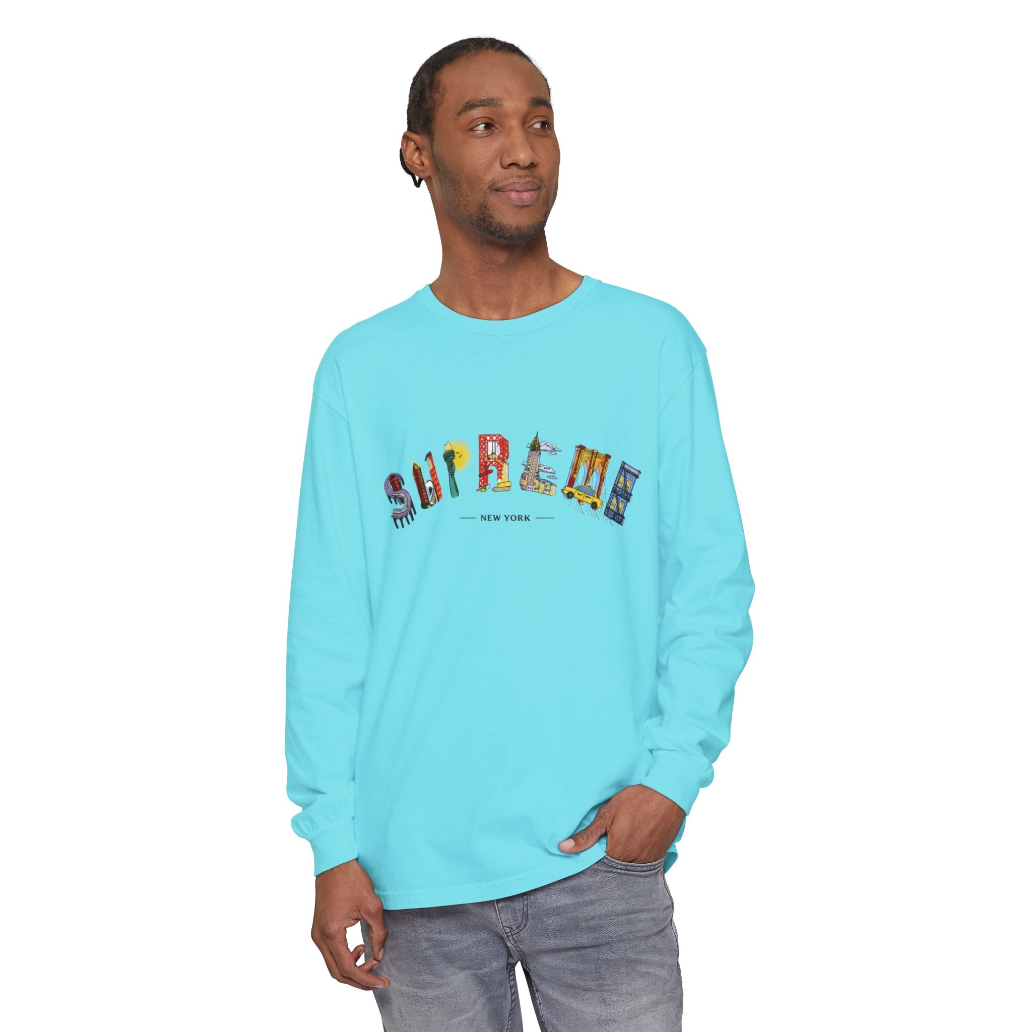 Supreme NYC Graphic Long Sleeve Tee
