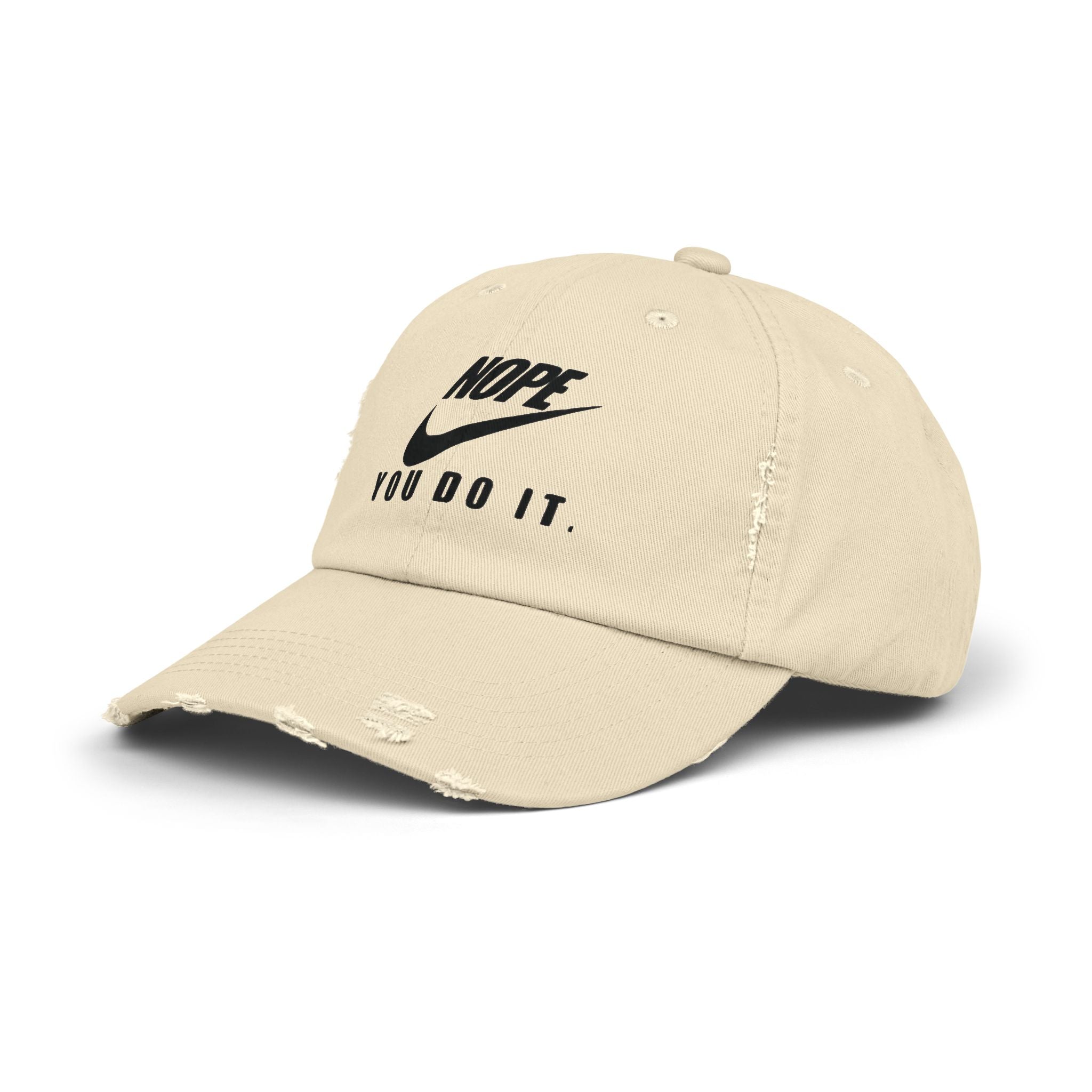 "You Just Do It" Distressed Cap — Bold Vintage Baseball Hat