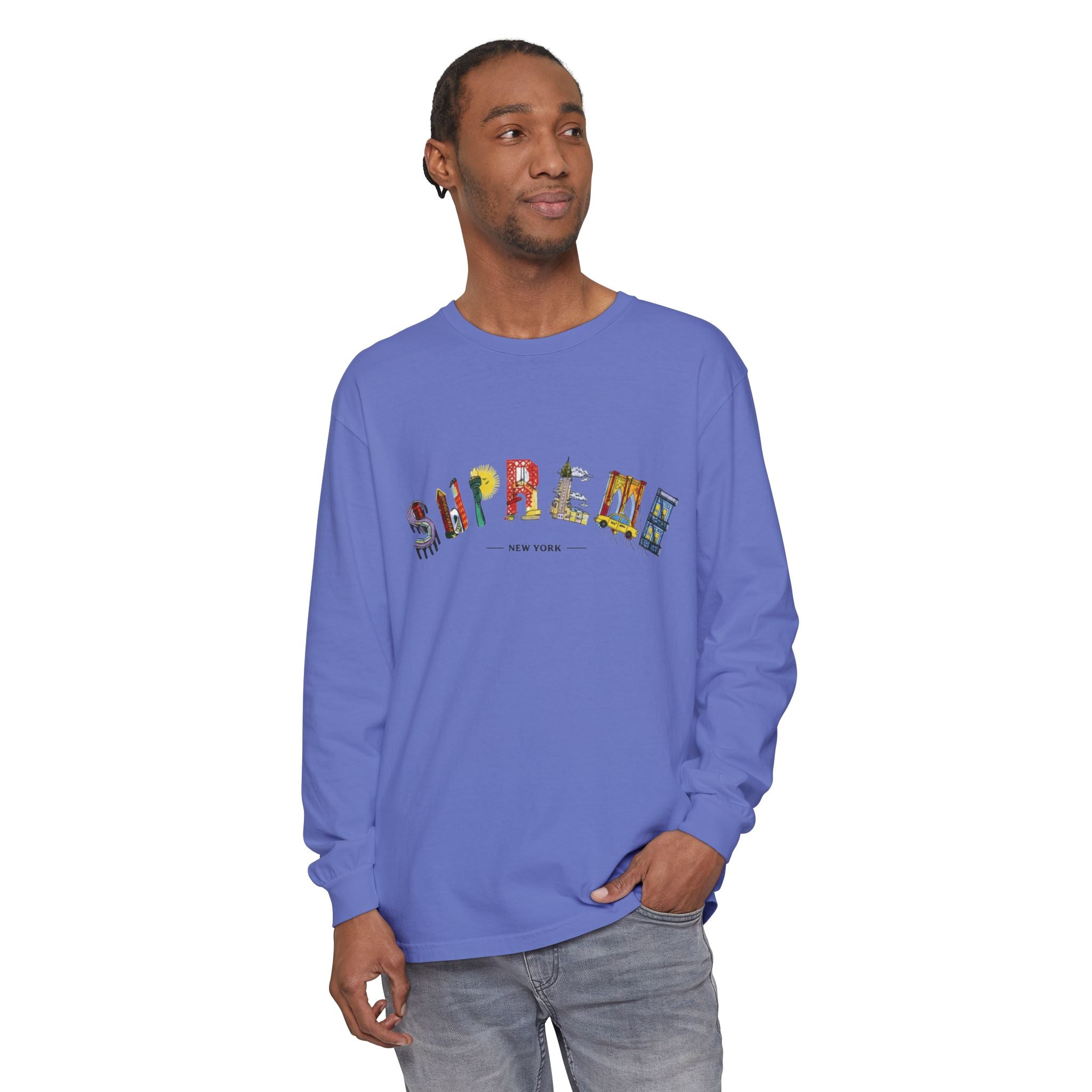 Supreme NYC Graphic Long Sleeve Tee
