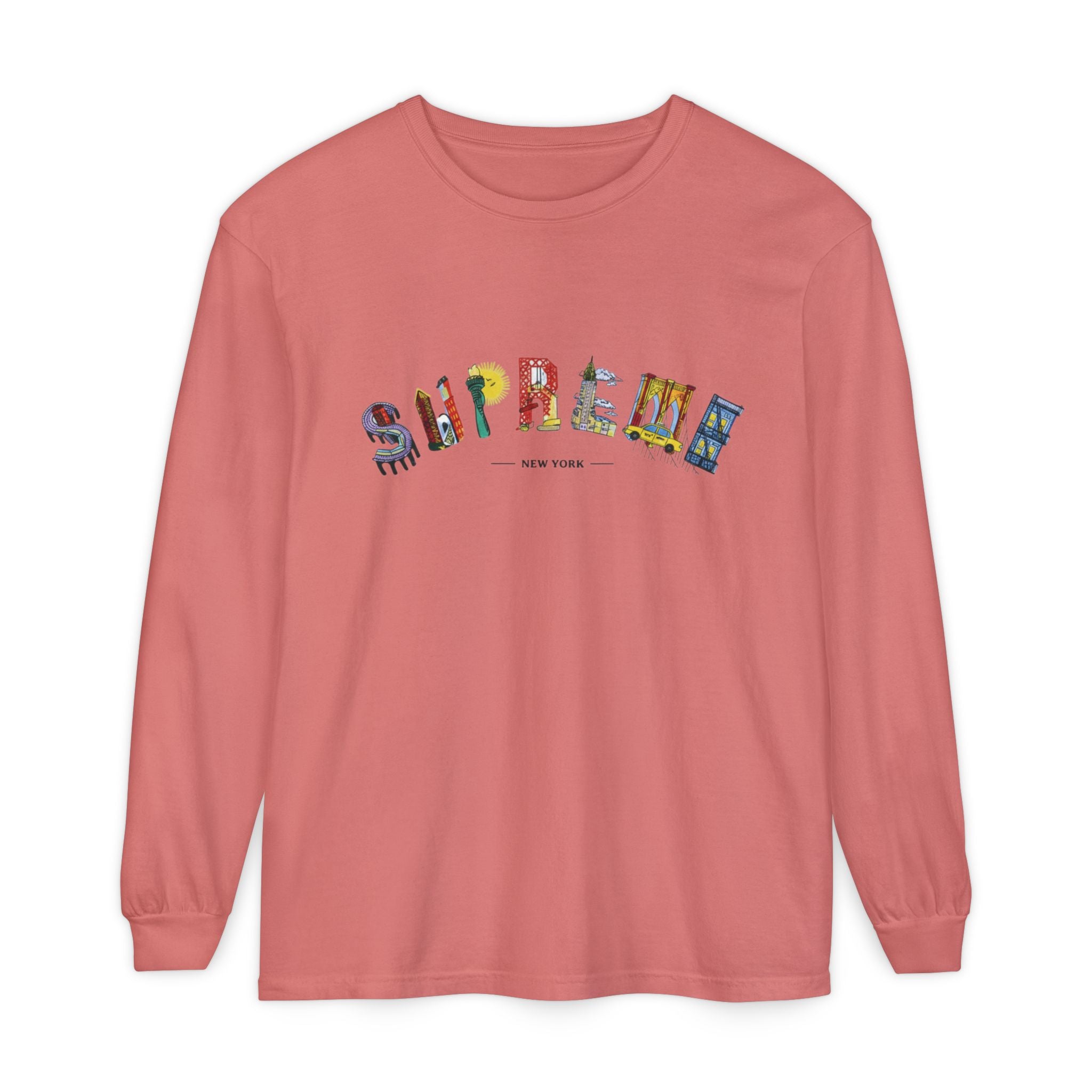 Supreme NYC Graphic Long Sleeve Tee