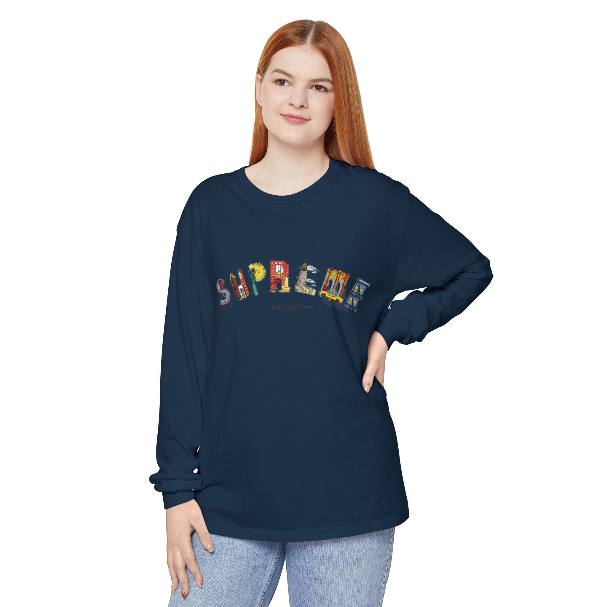 Supreme NYC Graphic Long Sleeve Tee