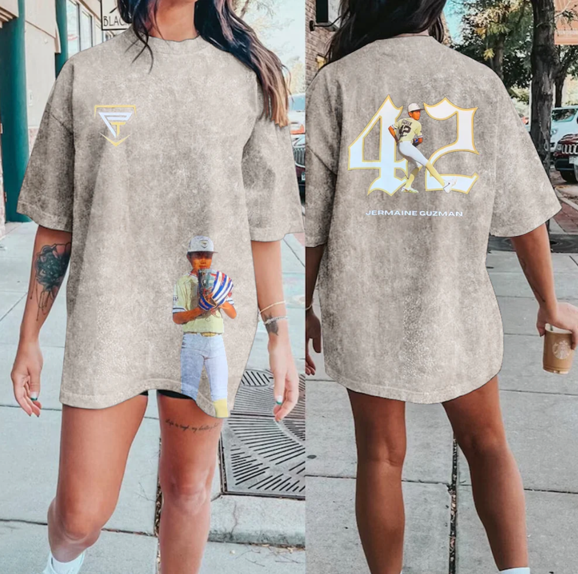 Custom Family Photo Retro Washed Tee/Custom Vintage Photo Tee/Family Game day Sweatshirt