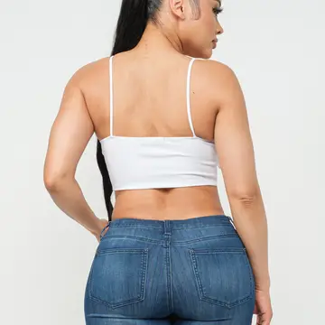 Heart Pearl Beaded Crop Top