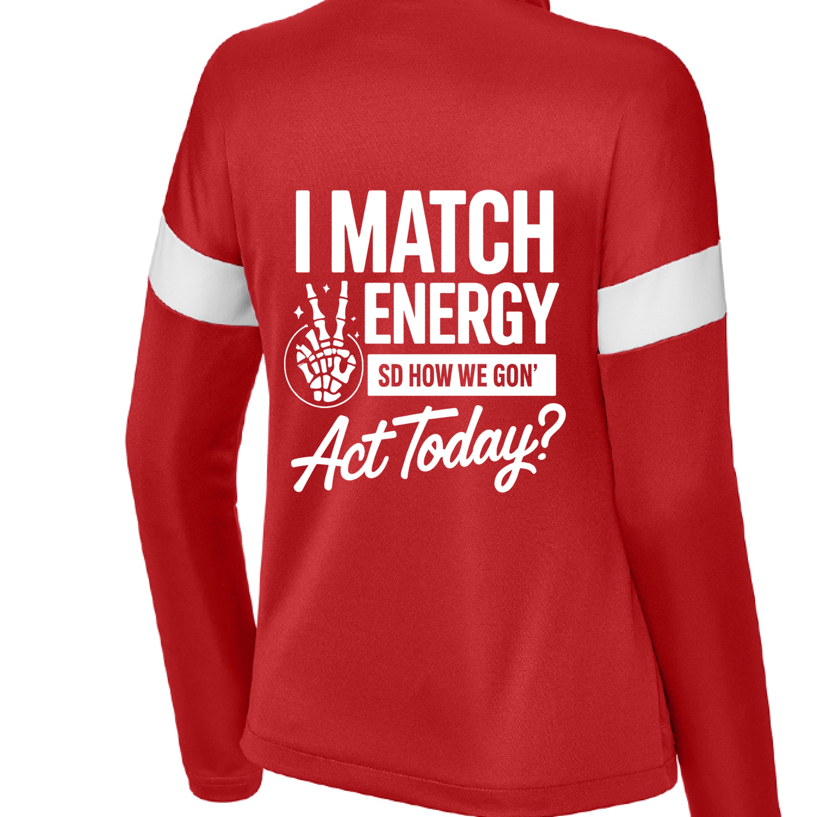 Deep Red/ White - BACK